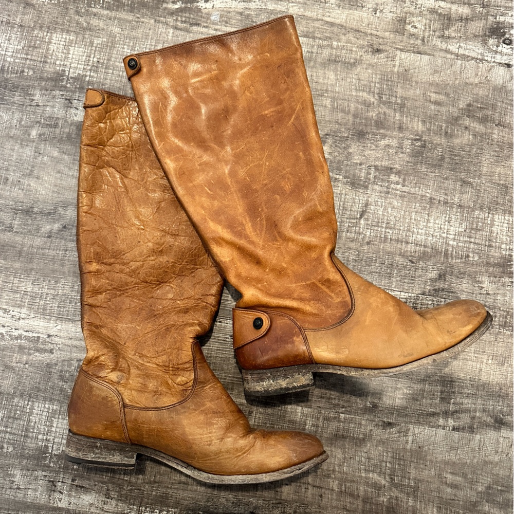WOMEN’S FRYE MELISSA ZIP BACK BOOTS — SIZE 8 1/2
